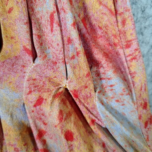 Free People Seduction Jumpsuit Women's S Multicolor Tie-Dye Halter Neck Wide Leg - Picture 13 of 15